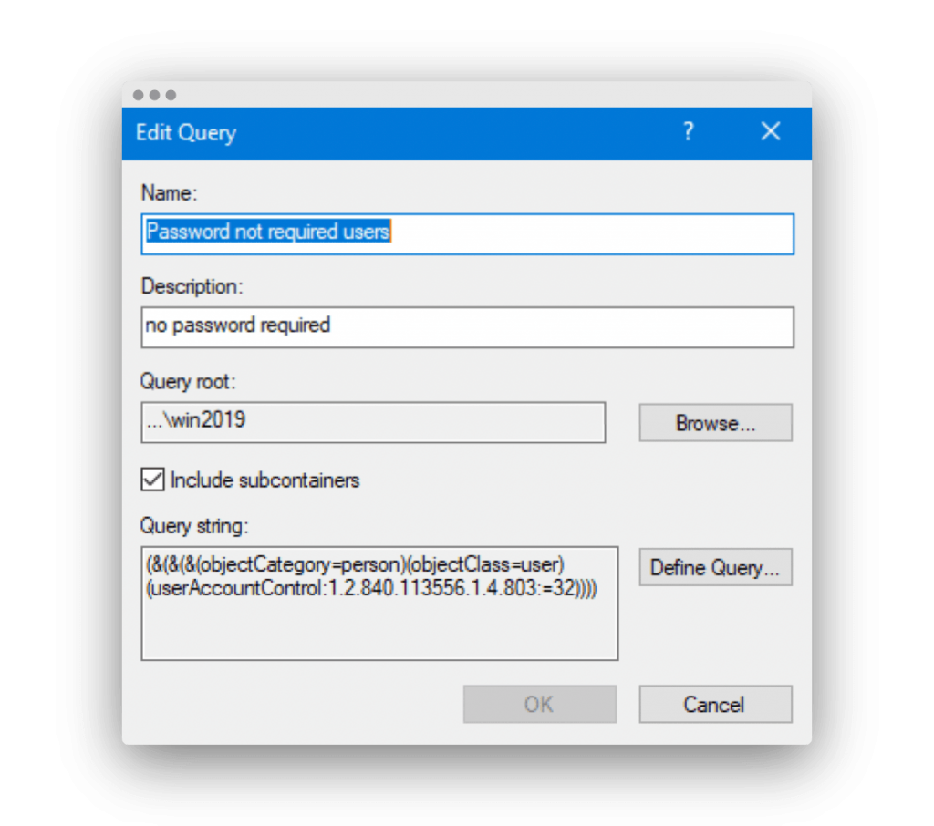 Custom LDAP search using Saved Queries